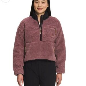The North Face Women's Extreme Pile Pullover Mauve 1/2 Zip Fleece 2XL
